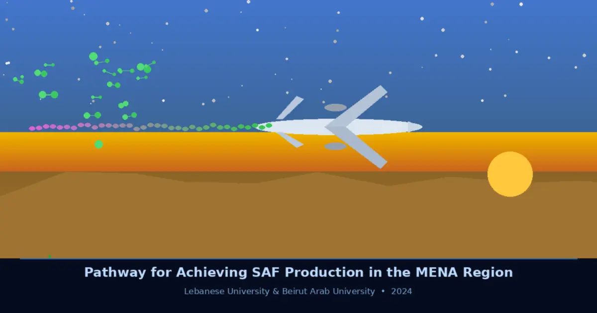 The Pathway for Achieving Sustainable Aviation Fuel Production in the MENA Region